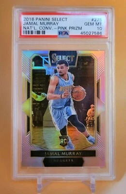 2016 Select Jamal Murray RC Pink Prizm /15 SSP National Convention Rookie PSA 10 - Imagem 1 de 2