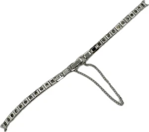 Vintage Loop End Speidel Herren Armbanduhr Band 10k Weißgold Gefüllt Strass - Bild 1 von 5