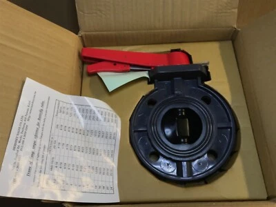 DURA H10-030 PVC Butterfly Valve w/ Locking Handle 3”, EPDM, 150 PSI *NEW* - Image 1 of 4
