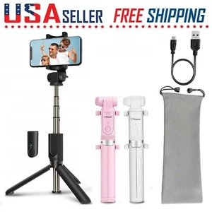 Selfie Stick Tripod Bluetooth Wireless Remote Cellphone Mount Holder Stand  - Picture 1 of 43