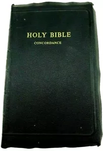 Holy Bible Concordance Red Letter Harper 50's Softcover Illustrated - Picture 1 of 8