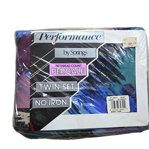 New Performance By Springs Twin Rad Paint Stripes 80s Sheet Set - Picture 1 of 4