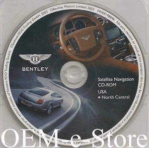 2004-2006 Bentley Continental GT Flying Spur GPS Navigation CD North Central Map - Picture 1 of 2