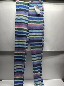 New Women's Fashion Striped Pile Trousers Women's Knitted High Waist C - Picture 1 of 3