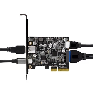 PCIe to USB 3.2 Gen 2 Adapter 10 Gbps PCI-E Type-C Type-E 19P/20P Expansion Card - Picture 1 of 12