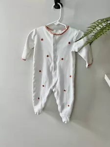 Janie And Jack Embroidered Pumpkin Footies Size 3-6 Months - Picture 1 of 10