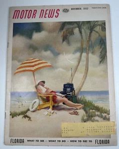 Vintage 1953 AAA Motor News Florida Reiseprospekt Auto Werbung Florida Sehenswürdigkeiten - Bild 1 von 9
