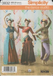 Simplicity 3832 Belly Dancer Harem Pant Costume Pattern Misses Choose Size Uncut - Picture 1 of 7