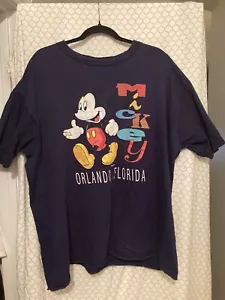 Mickey Mouse Disney Florida T-Shirt marineblau Größe XXXL 3X Vintage - Bild 1 von 5