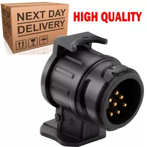 13 to 7 Pin Trailer Truck Electric Towing Converter Tow Bar Plug Adaptor Socket - Picture 1 of 17