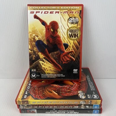 Spiderman 4 Movie Bundle (DVD, 2002) - Region 4 - Tobey Maguire, Andrew Garfield - Image 1 of 4