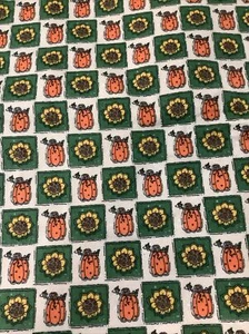 Vintage Flannel Pumpkin Patch Fabric For General Co 2 Yards x 44” W Soft Green - Picture 1 of 6