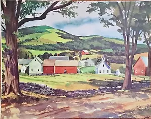 Stampa litografica vintage John Rogers "Homestead" DAC New York litografia #2447 - Foto 1 di 5