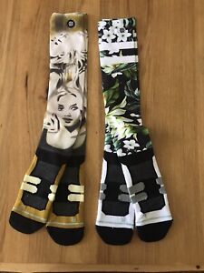 Stance Fusion Moto Socks- 2 Pair- Mens Medium- NEW WITHOUT TAGS
