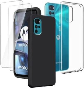 Zestaw Ochronny Etui Motorola Moto G22 4G Przezroczysta i Czarna - Zdjęcie 1 z 2