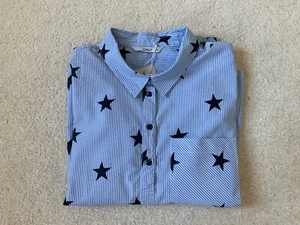 Blue Star & Stripe Shirt Size 10 Eur 38 - Picture 1 of 9