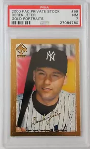 2000 PACIFIC PRIVATE STOCK #99 GOLD PORTRAITS DEREK JETER PSA 7 NM NEAR MINT /99 - Bild 1 von 2