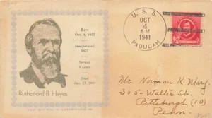  U.S.S. PADUCAH (PG-18) RUTHERFORD HAYES - Wm. S. Linto cachet - Picture 1 of 2