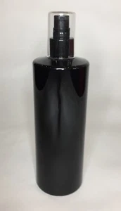 500 ml PET Kunststoff schwarze zylindrische Flaschen mit schwarzer Serumpumpe *BELIEBIGE MENGE* - Bild 1 von 2