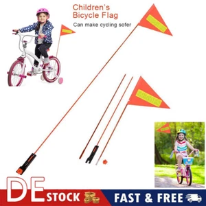 180CM Fahrradfahne Sicherheits Wimpel Fahrrad Anhänger Fahnenstange 3 Teile DHL - Bild 1 von 13