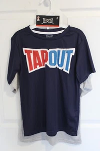 NWT- PK of 2 Boys Tap out Short Sleeve T Shirts Sz 8 - one navy, one gray - Picture 1 of 6