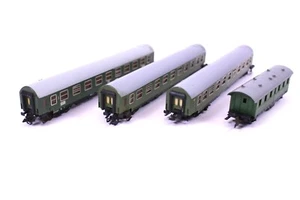 Juego de 4 vagones de tren BTTB 615038-13019-3 caja de truenos 505024-26152-9 vía TT - Imagen 1 de 11
