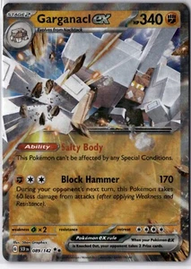 Garganacl ex - 089/142 Stellar Crown Double Rare Pokemon TCG NM Near Mint Holo - Picture 1 of 2