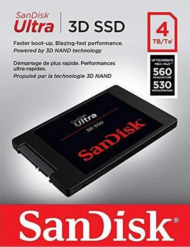 SanDisk Solid State Drive Ultra 3D 4TB SDSSDH3-4T00-G26