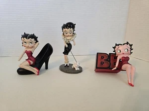 Betty Boop 1999 Figurines-Set Of 3 With Imperfections - Picture 1 of 7