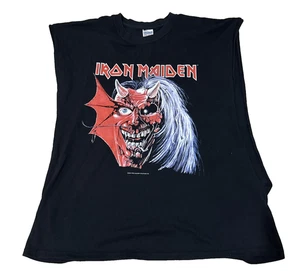 Vintage Iron Maiden Purtagory Band Tee 2003 T Shirt Size XXL Cutoff Sleeve - Picture 1 of 7
