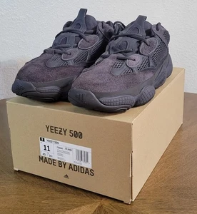 Taglia 11 - Adidas Yeezy 500 Low Utility Nero (F36640) Sneaker Uomo Usate - Foto 1 di 14