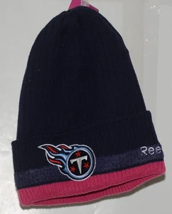 Reebok Team Apparel NFL Licensed Tennessee Titans Breast Cancer Beanie - Picture 1 of 8