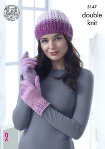 King Cole Knitting Pattern Hat, Cowl, Gloves, Shoulder Cover, Socks DK 5147 - Picture 1 of 6