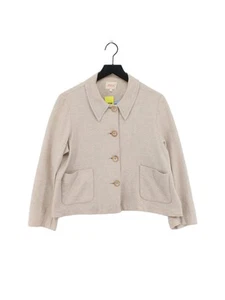 Avoca Women's Jacket L Cream Wool with Viscose Bomber Jacket - Picture 1 of 6