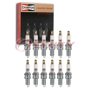12 pc Champion Iridium Spark Plugs for 1985-1991 Ferrari Testarossa 4.9L H12 vm - Picture 1 of 5