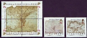 Mapas antiguos de Singapur 1989 6 valores MNH - Imagen 1 de 1