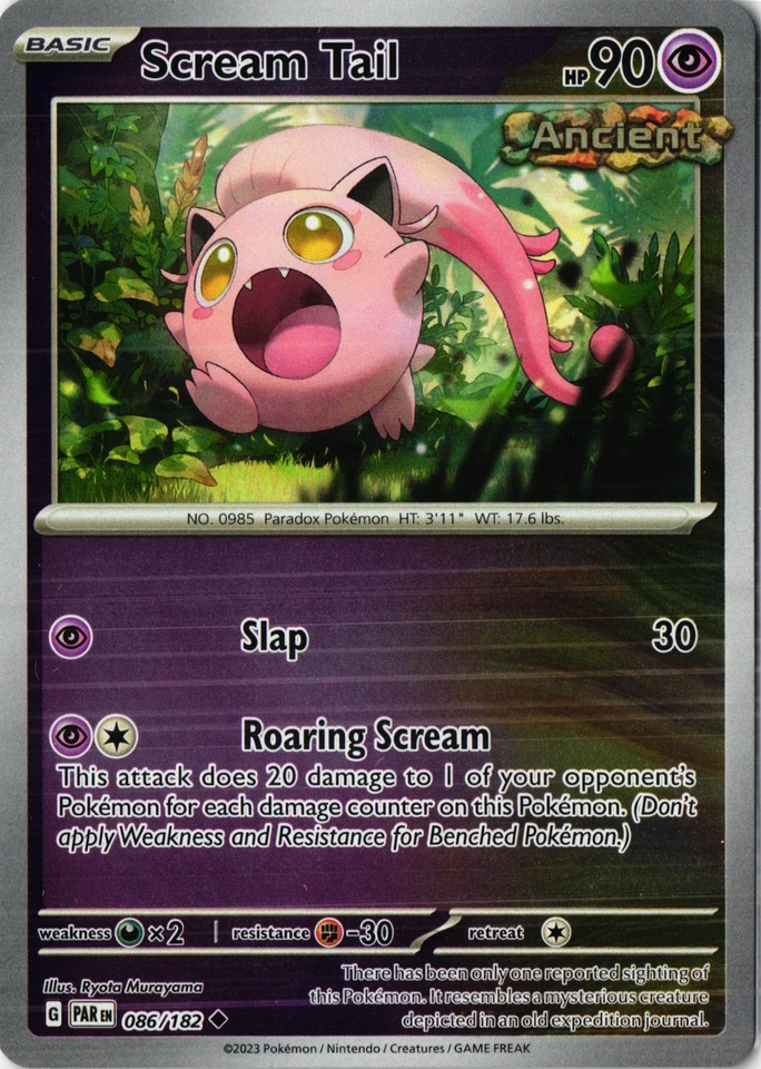 Scream Tail Reverse Holo Uncommon SV04: Paradox Rift PAR EN 086/182 NM - Image 1 of 1