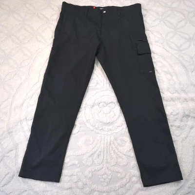 SA1NT Work Wear Straight Stretch Light Weight 40x30 Black Pants Cargo 6210-SMP - Image 1 of 4