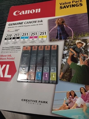 Paquete creativo sellado nuevo en paquete tinta genuina Canon XL Value Pack Foto 1 de 3