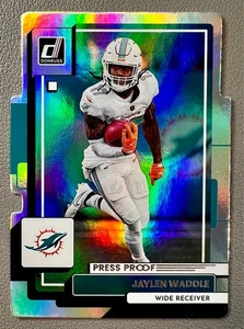 Jaylen Waddle 2022 Panini Donruss Football Press Proof Die-Cut #123 Dolphins /75 - Bild 1 von 11