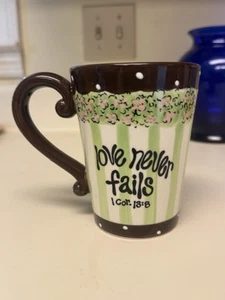 Love Never Fails 1Cor.13:8- Burton And Burton Coffee Mug - Picture 1 of 4
