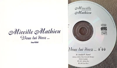 MIREILLE MATHIEU ''VOUS LUI DIREZ'' Rare France 1995 Promo CD Single #Proc 95365 - Image 1 of 3