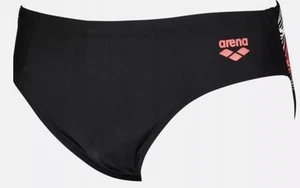 Arena Men's Bicolour Brief Swimming Trunks, Black/Red, D5 - Picture 1 of 4