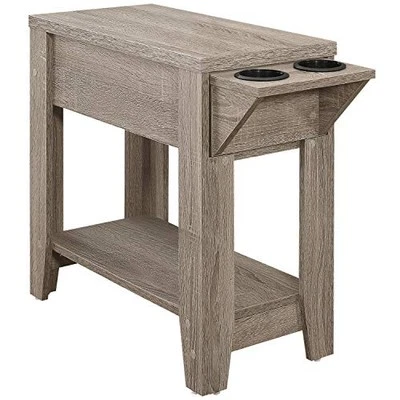 Monarch Specialties ACCENT TABLE One Size DARK TAUPE - Image 1 of 3