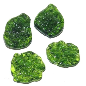 CABOCHON 83.85Cts Green Moldavite Fancy Treated (LAB CREATED) Gemstone 4 Pcs Lot - Picture 1 of 3