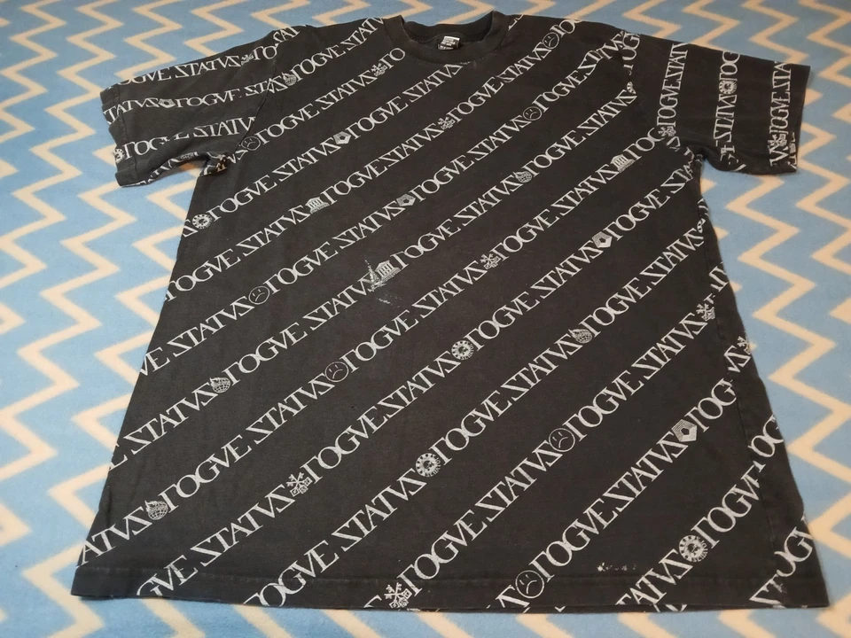 Camiseta Rogue Status Talla XXL 2XL Manga Corta Negra Rob Dyrdek Doble *RARA Foto 1 de 4