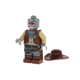 1x Lego Minifigure Lego Movie Deputron Head Flat Silver Hat 70800 13565 tlm024
