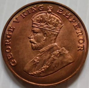British India, 8 Annas, 1920, Georgr V, Copper Texture, a Replica Coin (R-58) - Picture 1 of 2