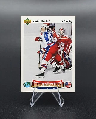 1991-92 Upper Deck French WJC Keith Tkachuk Rookie Card # 698 Team USA - Image 1 of 2