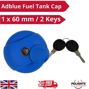 Tapa del tanque de combustible Adblue ventilada 60 mm tipo tornillo para Iveco, DAF, Ford, Volvo 2 llaves - Imagen 1 de 5